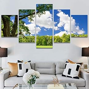 SIGNWIN 5 Panel Canvas Wall Art Modern Art...