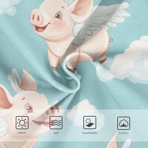 Wusikd Flying Piglets Girls' Underwear Cotton Cute Girls Briefs Soft Toddler Underwear 2T3