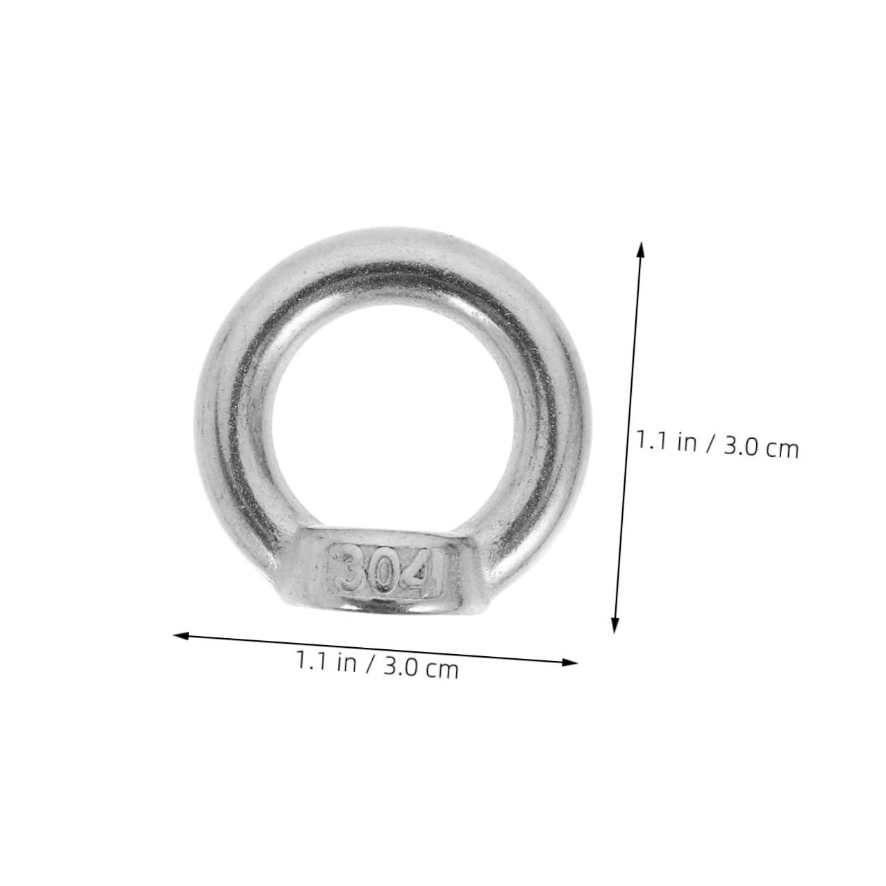 Lifting Eye Nuts M8 Stainless Steel 8pcs for Boats and Rigs