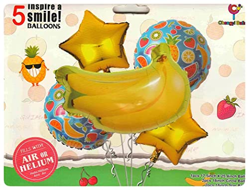 Image of Atpata Funky Fruit Theme Foil Balloon Combos (Banana) Multicolour