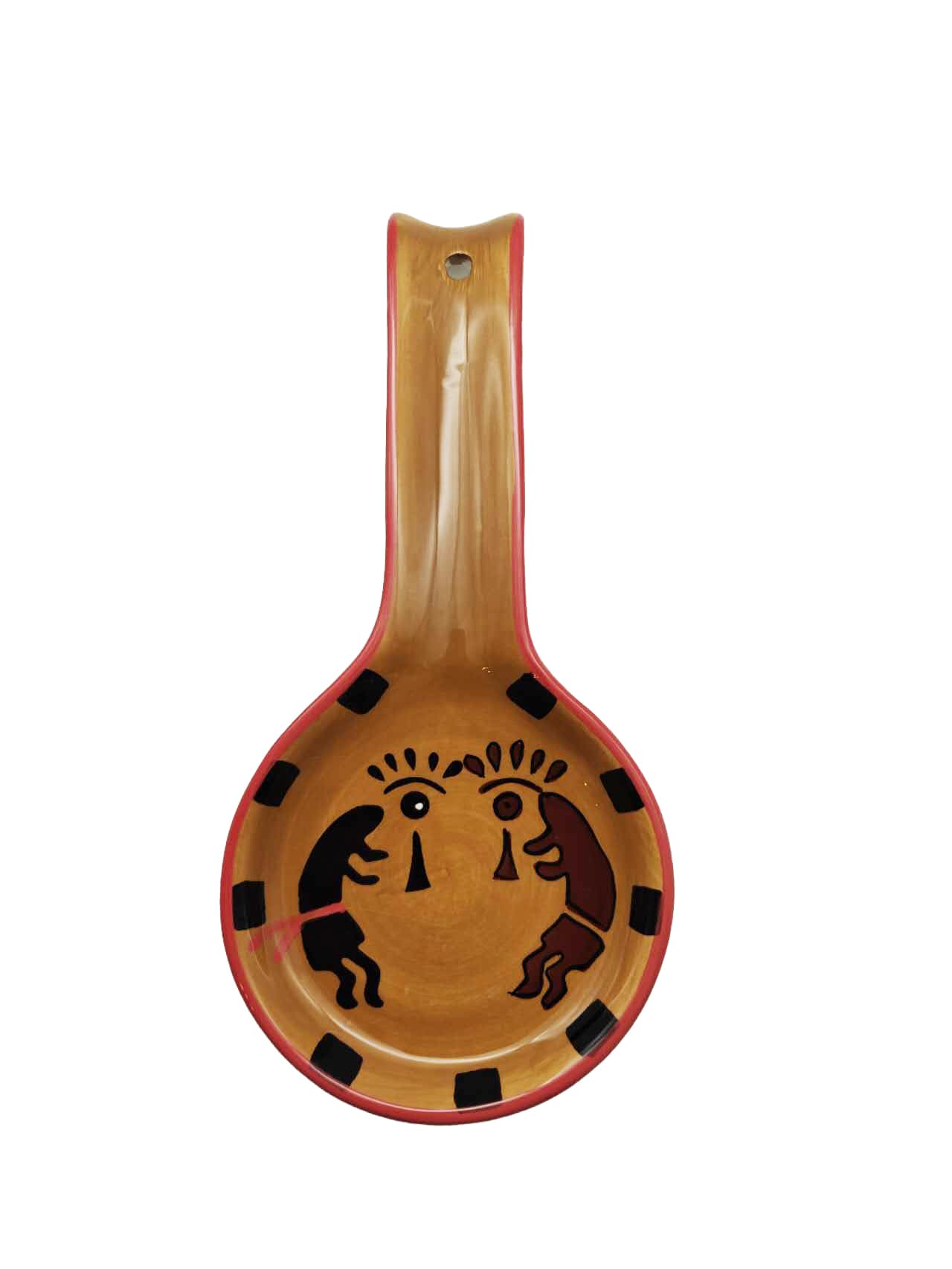ACK Western Kokopeli Hand Painted Ceramic Collection (Spoon Rest)