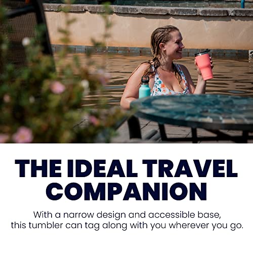 Rtic 30 Oz Insulated Tumbler Stainless Steel Coffee Travel Mug With Lid, Spill Proof, Hot Beverage And Cold, Portable Thermal Cup For Car, Camping, Coral #TOP4