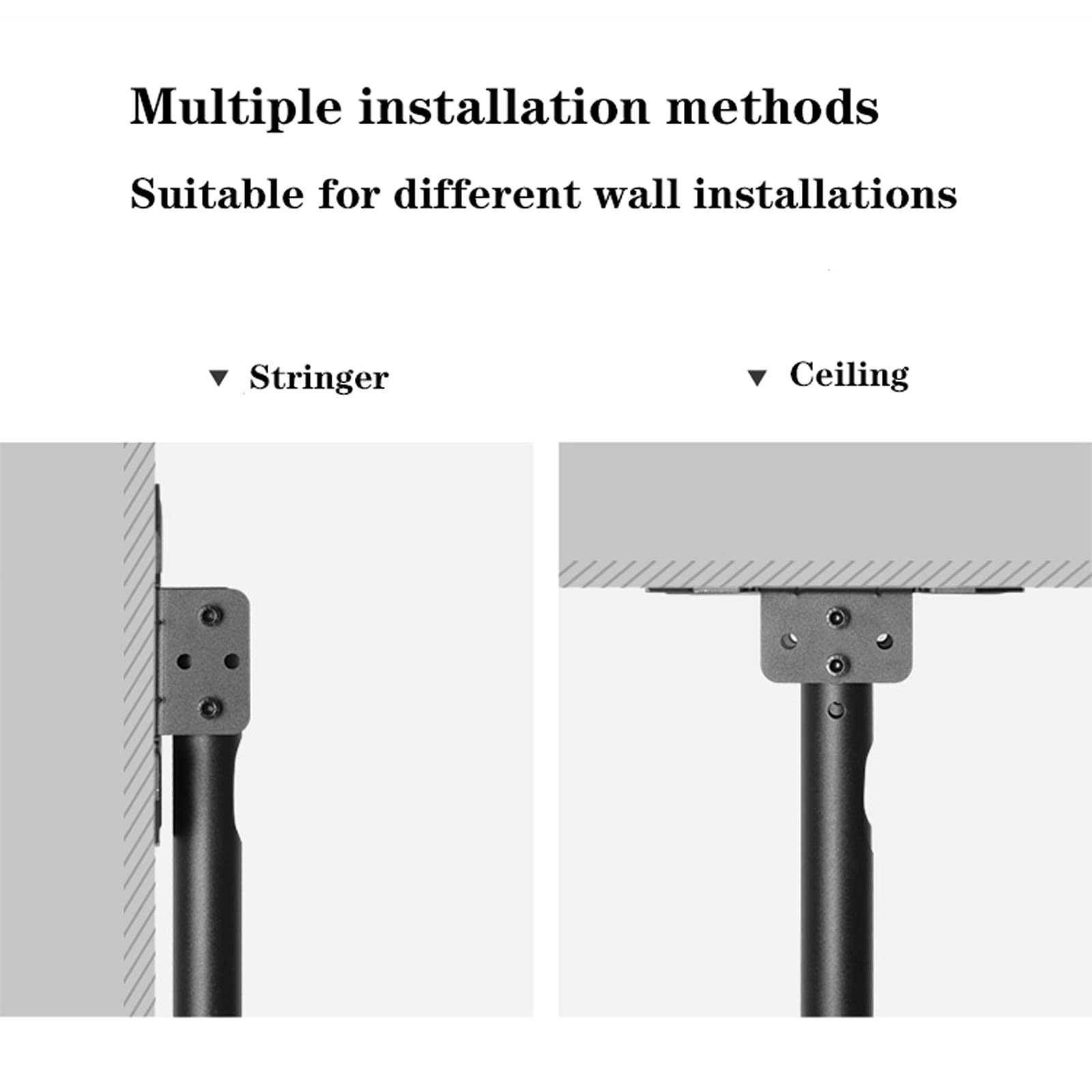 Supporto TV resistente, staffa regolabile da soffitto per TV da 50 a 80 pollici, design inclinabile, VESA max 600 x 400 mm, supporta fino a 69,9 kg