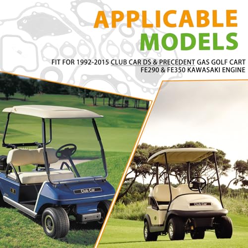 Image of CLUBRALLY Golf Cart 290cc & 350cc Engine Gasket Kit & Seal, Club Car Engine Gasket Set, Fit for 1992-2015 Club Car DS &Precedent Gas Golf Cart FE290 & FE350 Kawasaki Engine, OEM#MC2322