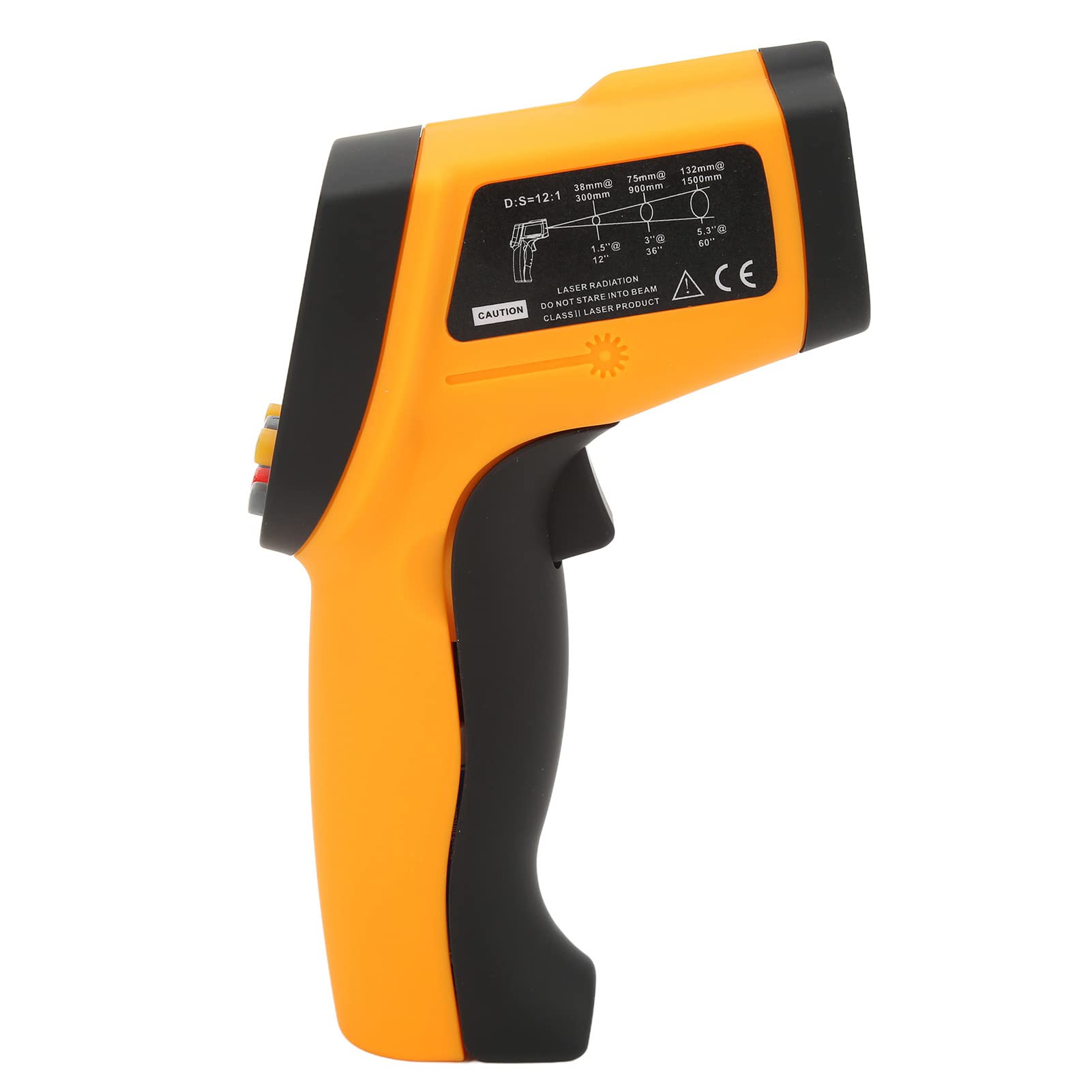 ViaGasaFamido Termómetro Infrarrojo, Medidor de Temperatura ABS con Puntero para Cocinar HVAC y Energía Eléctrica, Rango de -58 ℉ a 1382 ℉ para Detección de Puntos Calientes