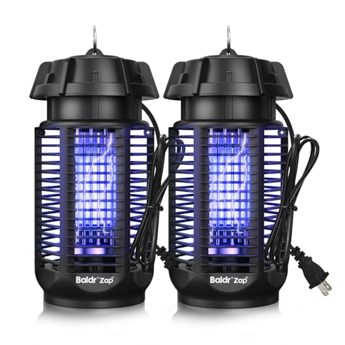 Image of BALDR Bug Zapper Outdoor Indoor, 20W Power & 4200V Instant Grid Mosquito Repellent, Coverage of 1 /2 Acre Fly Trap for Patio, Backyard, Home,2 Pack