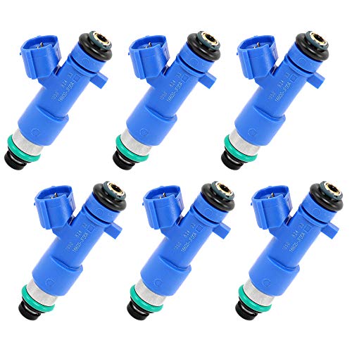 Fuel Injectors Kits SCITOO 12 Holes OEM Fuel Injector fit for 2009 2010 2011 2012 2013 2014 2015 2016 for NISSAN GT-R 3.8L Compatible with 14002-AN001 Injector,Set of 6
