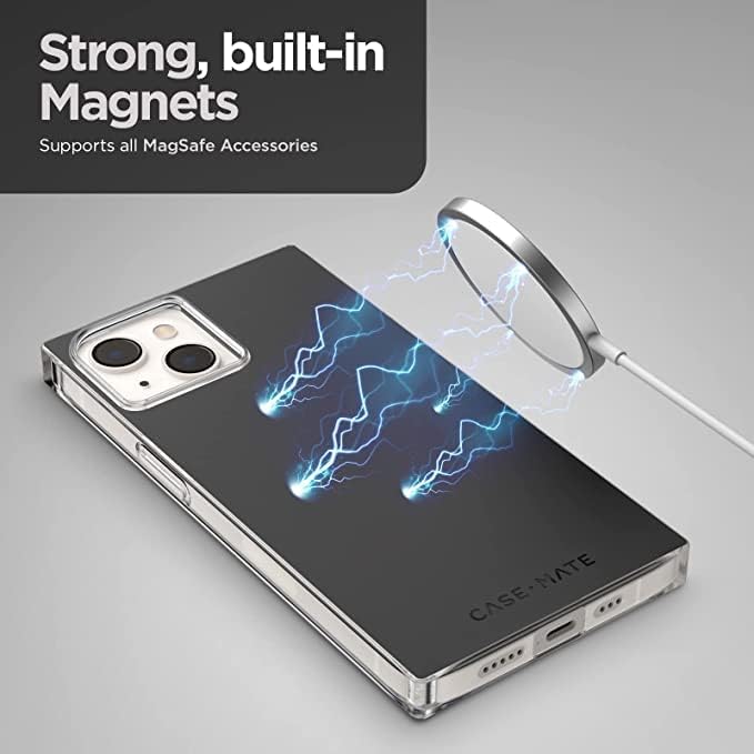 Case-Mate BLOX iPhone 14 Case/iPhone 13 Case - Black [10FT Drop Protection] [Compatible with MagSafe] Luxury Cover with Square Edges for iPhone 14/13 6.1", Anti-Scratch, Shock Absorbent Materials