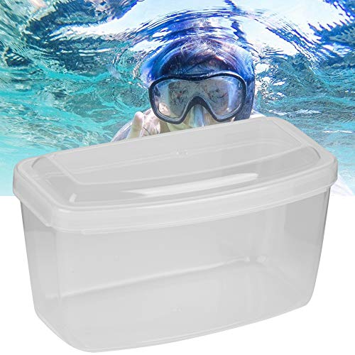 2Pcs PP Plastic Swimming Glasses Storage Box, Clear Dive Mask Box Case, Storage Box for Diving Snorkeling Equipment, Rectangle Dust Proof Case