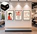 GKQMSP 3PCS Black Framed Funny Coffee Wall Art Dog Drinking Coffee Canvas Wall Decor Vintage Cafe Kitchen Painting Minimalist Cafe Espresso Art Prints Picture for Home Office Dining Room