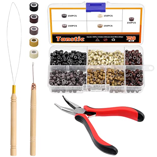 Pose d'extensions de cheveux à froid avec le kit Tanstic à perles de silicone