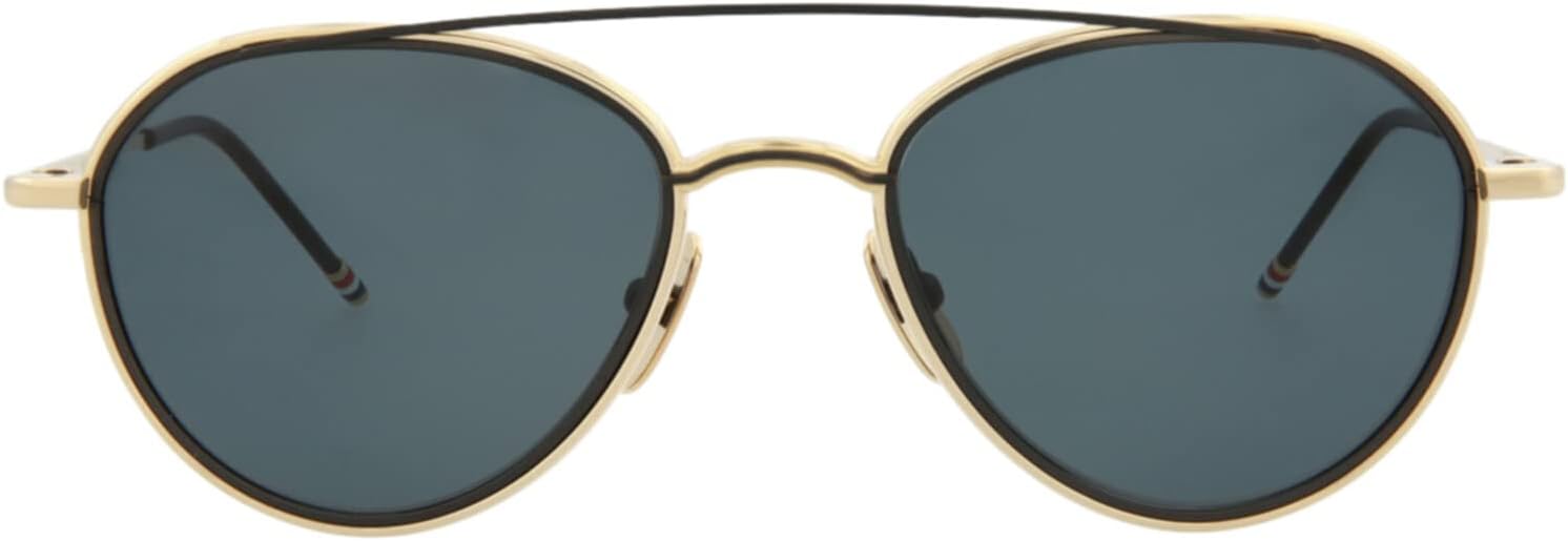 Sunglasses THOM BROWNE TB 109 A-T-GLD-BLK White Gold-Black Iron w/Dark Grey-AR