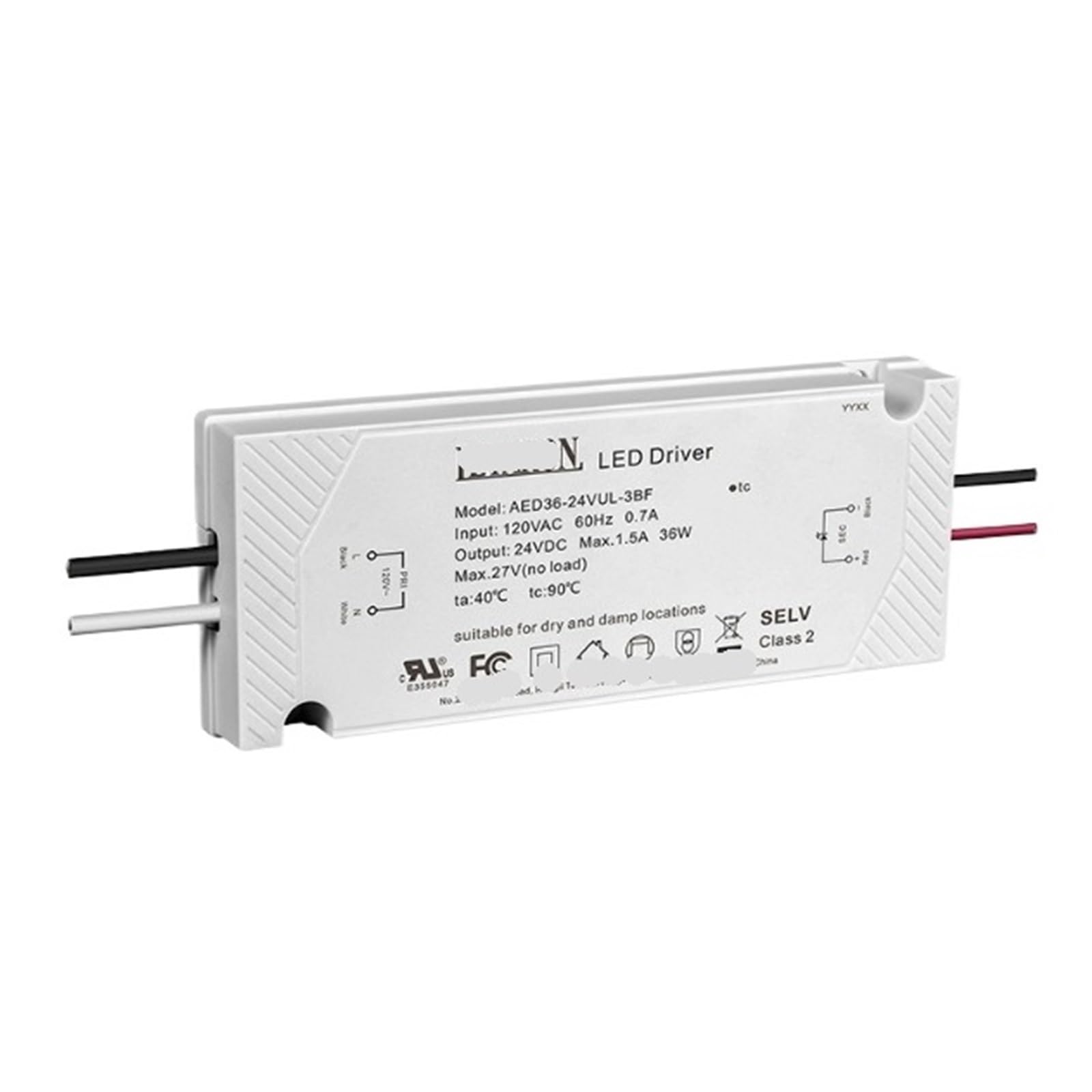 AED36-24VUL-3BF alimentation fine pour miroir classique sans désembuage standard américain