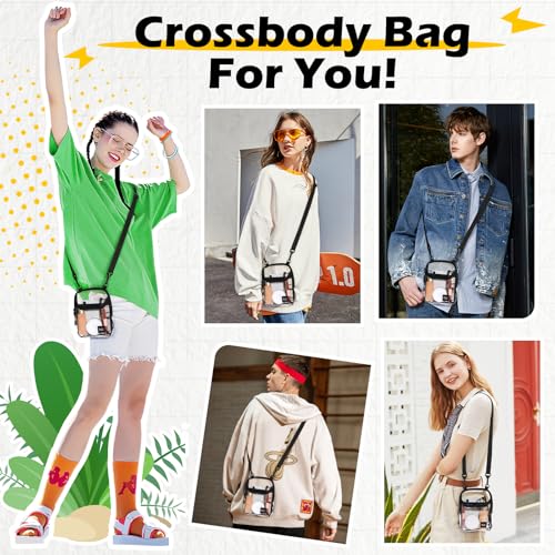 SEAFEW Clear Mini Crossbody Bag Shoulder Bag for Men, Small Messenger Satchel Bag for Women2