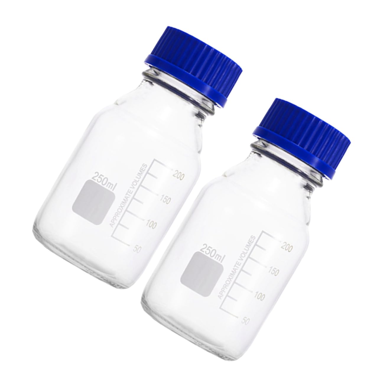 3 Sätze Reagenzflasche Graduiert Reagens Flaschen Für Chemische Reagenzien Reagenzienflasche Mit Schraubverschluss Labor Vorratsflaschen Medienflaschen Glas Transparent 2 Stück * 3