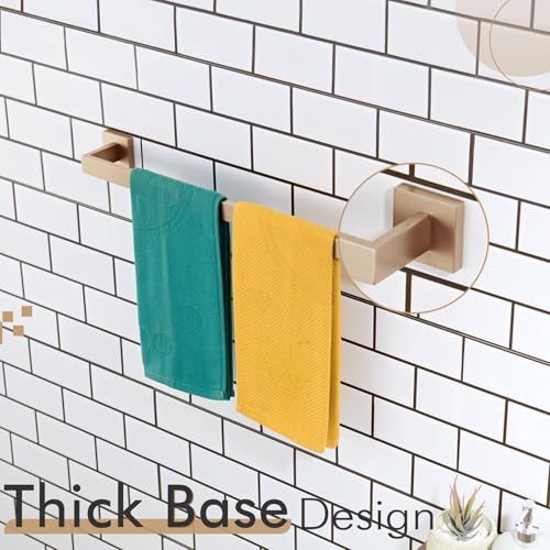 Image of KOKOSIRI 20-Inch Towel Holder for Bathroom Kitchen Towel Bars Wall Mount SUS304 Stainless Steel Towel Rack, Champagne Bronze B4003CPG-L20