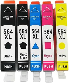 564xl Refillable Ink Cartridge Suitable for HP Ink 564xl with Chip for HP Photosmart C309a C309g C309n C310a C310b C310c C410a C410b C410d C510a B210b Printer