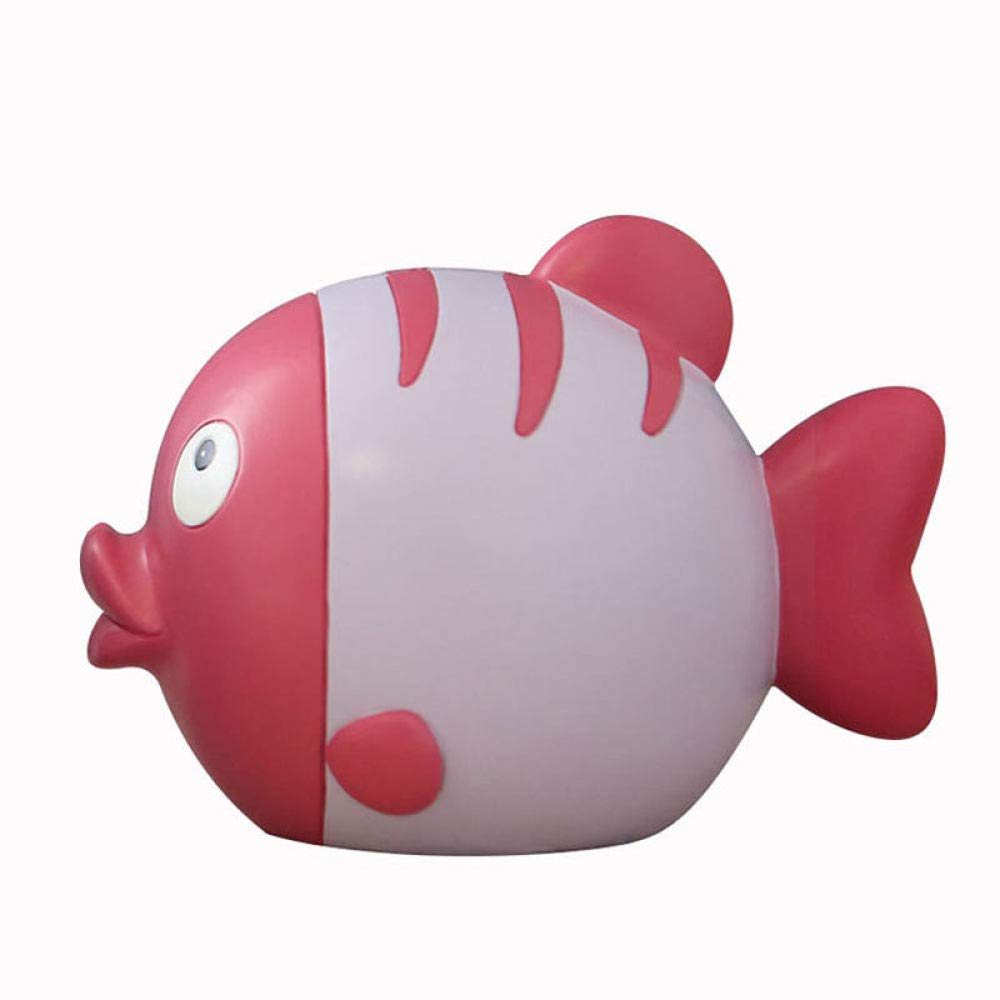 Petite statue poisson rose pour décorer une étagère de bureau ou un salon de couple