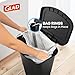 Glad 13 Gallon Trash Can | Plastic Kitchen Waste Bin with Odor Protection of Lid | Hands Free with Step On Foot Pedal and Garbage Bag Rings, Black