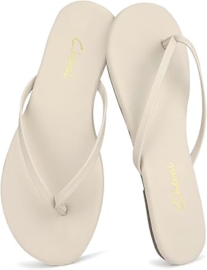 Cheval Flat Leather Flip Flops for Women, Comfortable Dressy Thong Sandals 2026 Summer and Spring Vacation Essentials, Chanclas Para Mujer
