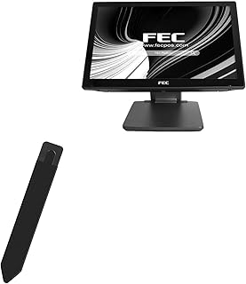 BoxWave Stylus Pouch Compatible with FEC PP-9135W (15.6 in) - Stylus PortaPouch, Stylus Holder Carrier Portable Self-Adhesive - Jet Black