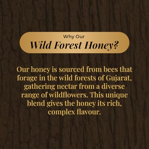 Image of Asmita Organic Farms Wild Forest Honey 300g | 100% Raw, Pure & Natural Honey | Unprocessed, Unpasteurized, Non-GMO | No Added Sugar or Sweeteners | Nutrient-Rich & Antioxidant Superfood