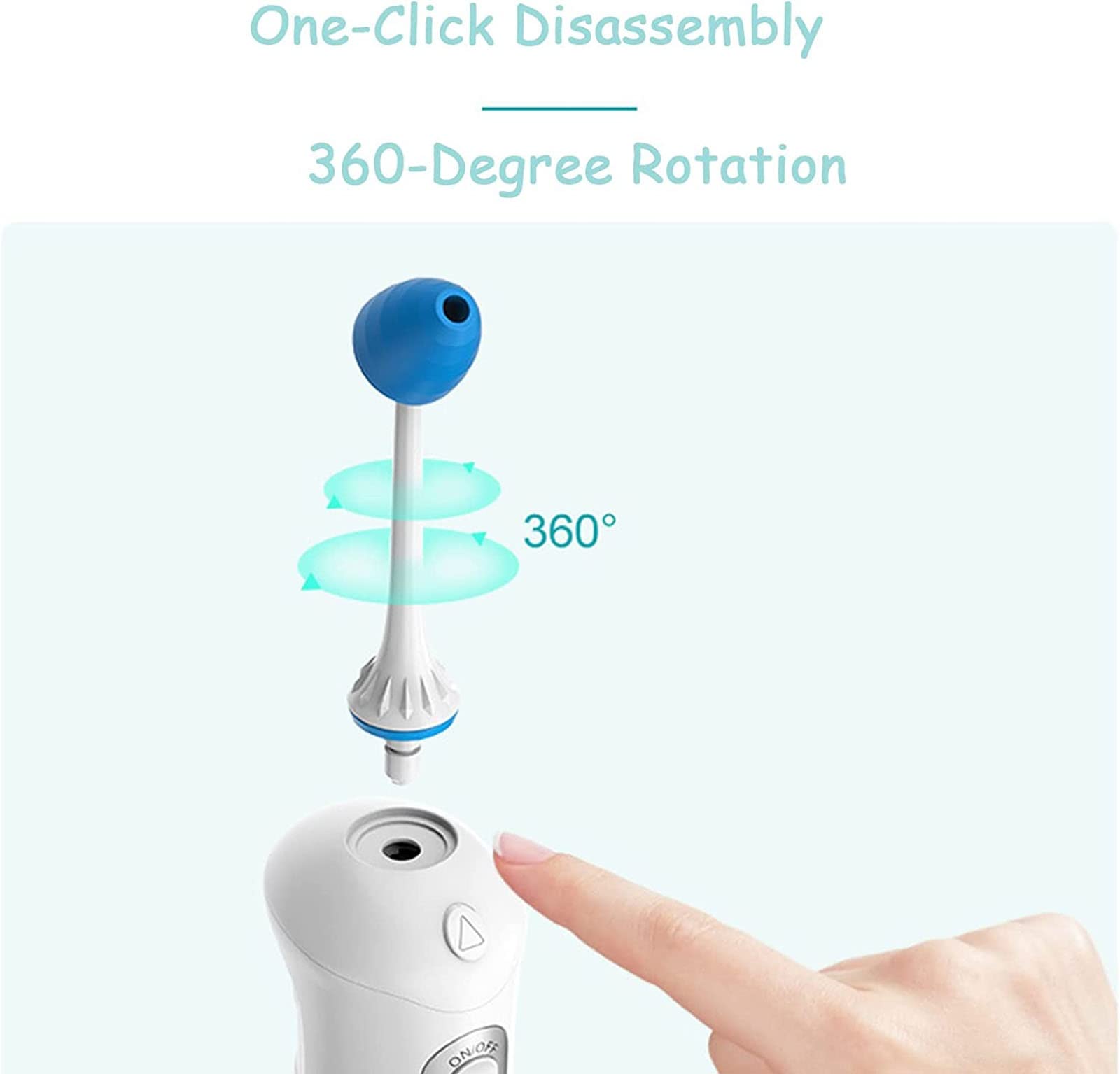 CEEBUS Máquina de Limpieza de Enjuague Nasal, Kit Portátil Impermeable de Enjuague Nasal con 4 Boquillas Limpiadoras, Pulso Recargable de Lavado Nasal para Alivio de Sinusitis y Alergias