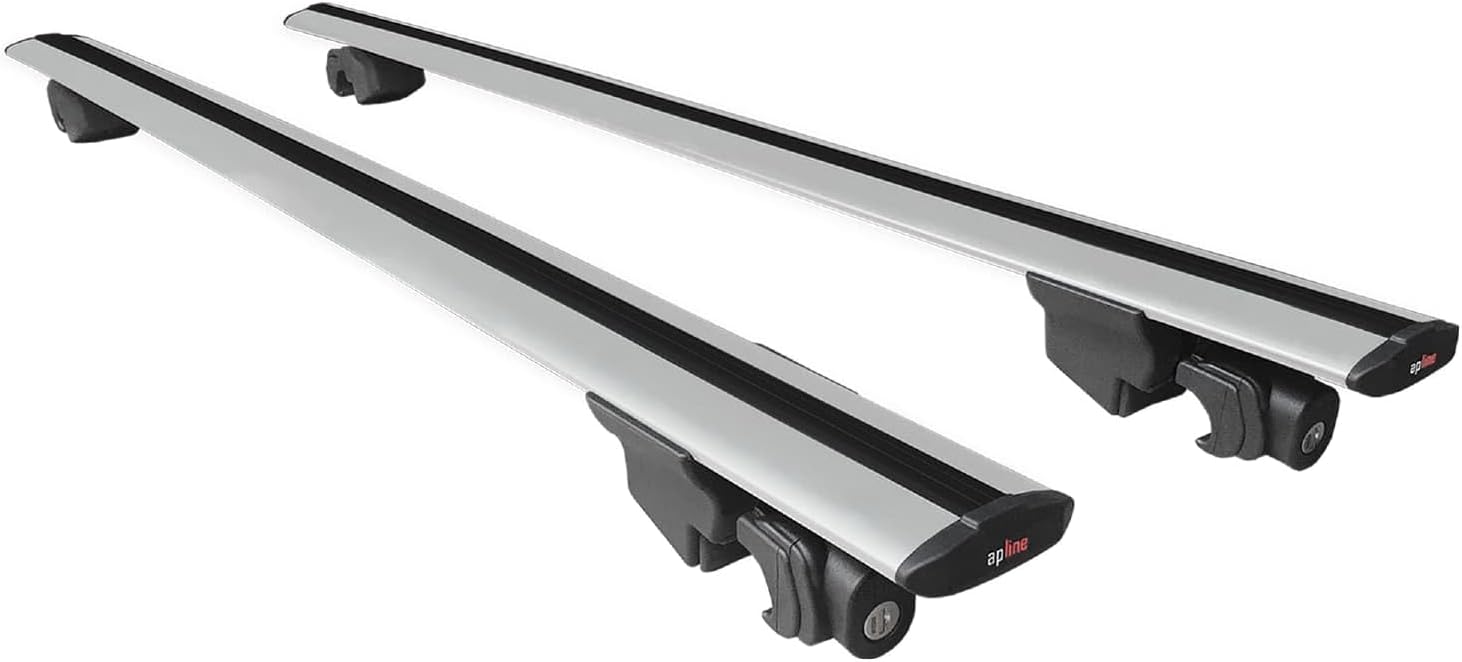 Compatible with Kia Carens 2023-2025 Hook Model Car Roof Rack Cross Bar Grey Aluminium 2 Bars