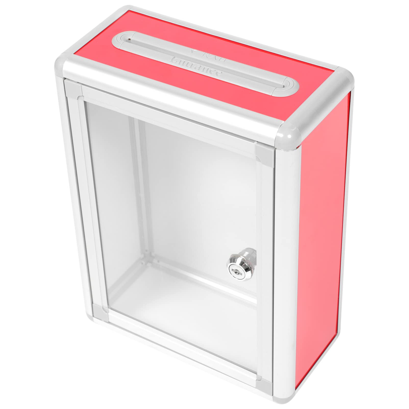 Cabilock Donation Box Metal Drop Box Wall Mount Locking Mailbox Collection Box Commercial Suggestion Box Magazine Newspaper case Mailbox Office Business Parcel Box Wall Mounted Mailboxes