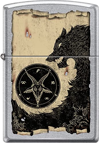 Zippo Encendedor Diseño Street Chrome Black Wolf
