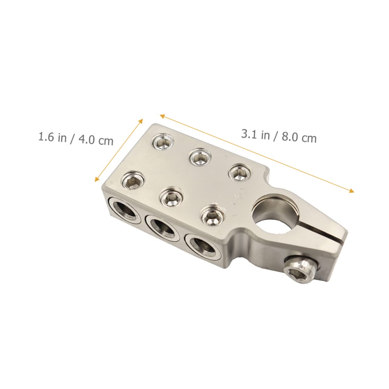 Mobestech Connecteur de Borne de Batterie Automobile, en Alliage de Zinc Argenté, Résistance la Corrosion, Remplacement pour Batterie de Chariot Élévateur