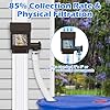 WADEO Rainwater Collection System, Downspout Diverter Fits for 2"x 3" or 3"x 4" Residential Downspouts, Rain Barrel Diverter Kit with Adjustable Valve and Filter, 5FT Hose, Brown #3