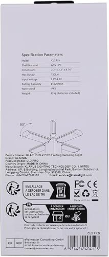 Miniatura 9 de KLARUS CL2 Rechargeable Camping Lantern, 750LM 7 Light Modes Waterproof Foldable Tent Light with Power Supply for Emergency, Camping, Beach, Travel,