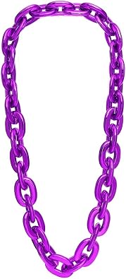 Vefungyan Hip-hop Rapper Big Chunky Chain Plastic Fake Jewelry Necklace Party Halloween Accessory Costume decorations for Men