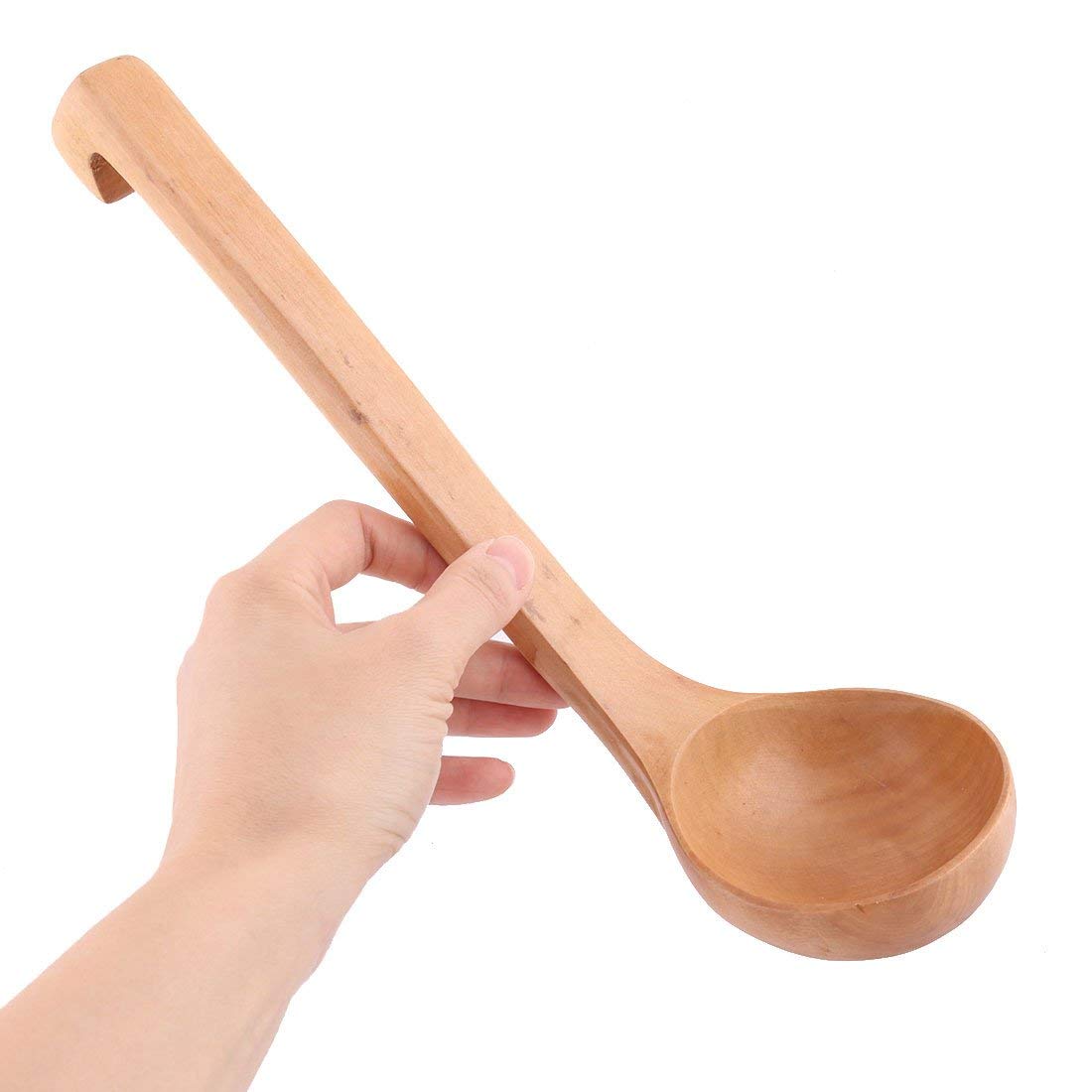 Amazon.de: N/A Lffel aus Holz, Suppenlffel, Bambus, Kche, Geschirr,  Werkzeuge, Haken, feines Design, Suppenkelle, 29 cm, Braun