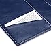 Leather Junior Padfolio for Men & Women with Pen Loop, Italian Calfskin, Business Portfolio Notebook Folder (Antiqued Blue)