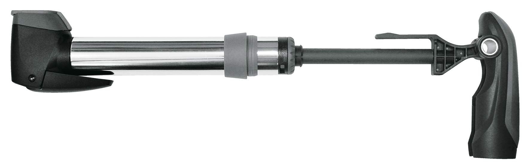 SKS NIEMCY INJEX T-ZOOM mini pompa (pompa powietrza do wszystkich typów zaworów, uchwyt T z funkcją teleskopową, stopień wysokiego ciśnienia, dźwignia zacisku zaworu, maks. ciśnienie: 10 bar/144 PSI)