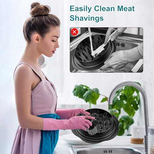 Image of Mini Dish Brush for Cleaning Chicken Shredder, Palm Brush Dish Scrubber with Ergonomic Grip, Kitchen Brush for Washing Dishes, Pans, Pots, Sink (1, Black)