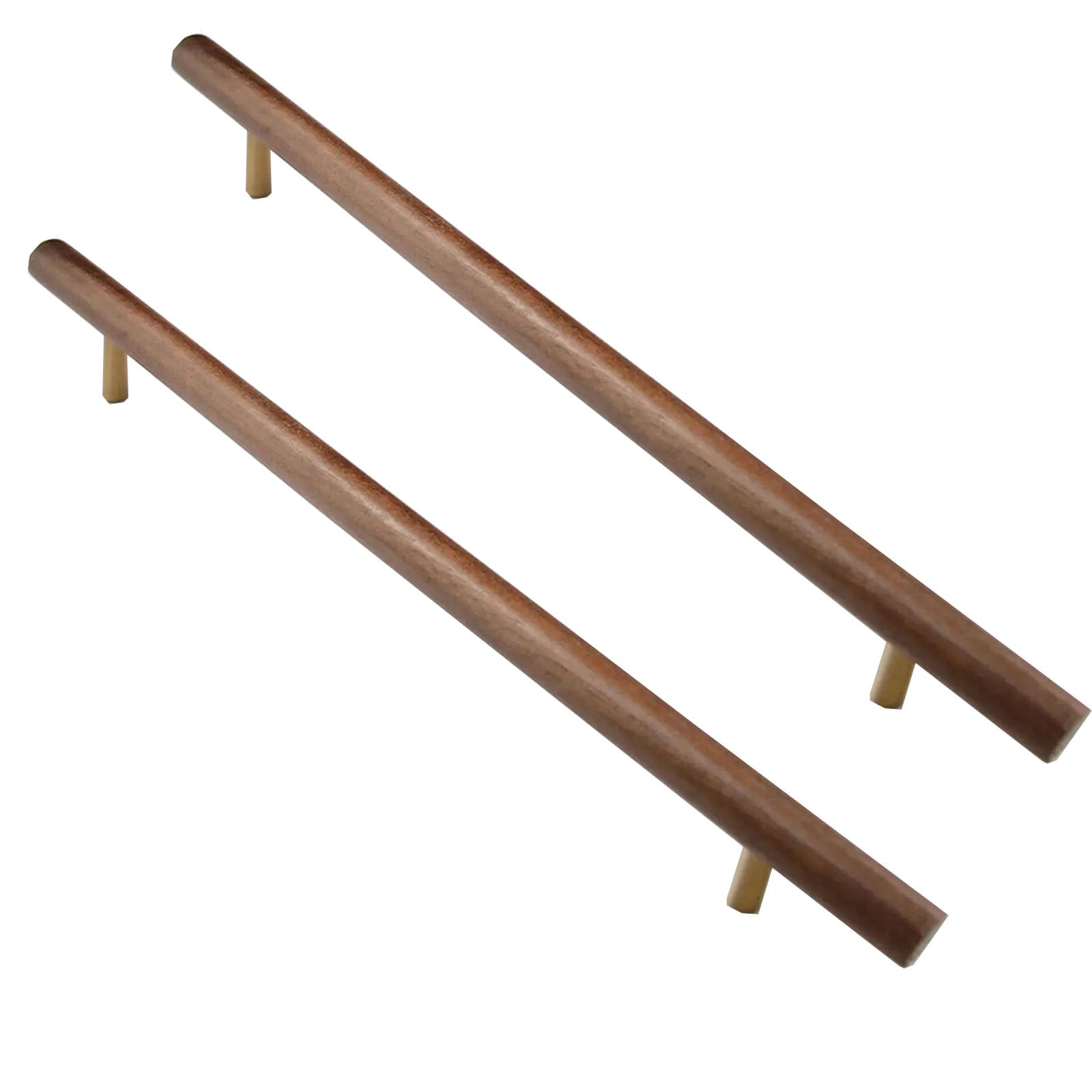 ACESOME 2Pack Kitchen Door Handles, Walnut Wood Cabinet Handles, Wood Cabinets Drawer Knobs Pull Hardware Drawer Appliance Pulls for Kitchen Dresser Furniture (224mm)