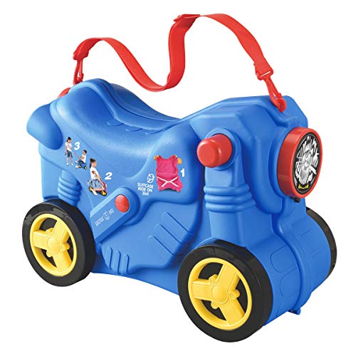Macallen Maleta Correpasillos Ninos Nina Infantil Viaje con Ruedas Cabina Avion para Bebe 3 Años y más Modelo de Motocicleta 47 x 21 x 34 Centímetros Azul