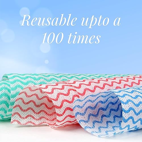 Origami Non Woven Reusable Kitchen Towel Roll Pack of 2 (80 Pulls Per