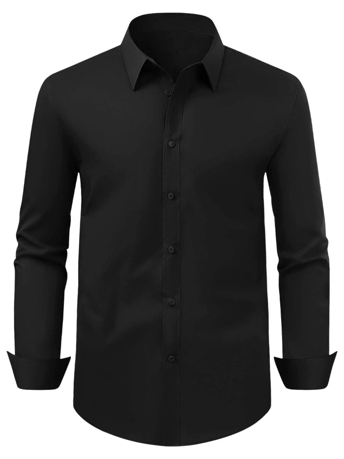 Beotyshow Mens Shirts Button Down Long Sleeve Business Casual Polo Collared Dress Tee Shirts