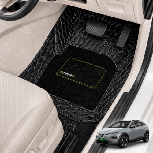 Image of EV MASTER 7D Car Floor Mats for Vinfast VF 6 Hybrid (2026 Onwards) Complete Set | All Weather | Anti-Slip | Luxury Premium Car Mat | Full Coverage | Custom Fitted Car Foot Mats