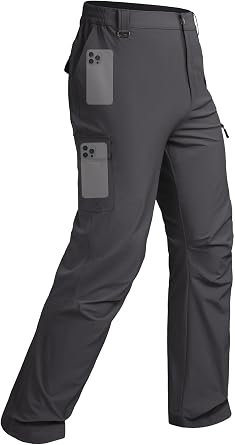Men Hiking Pants Lightweight Cargo Work Quick Dry Waterproof Tactical Pants Outdoor Travel Camping Fishing 7 Pockets