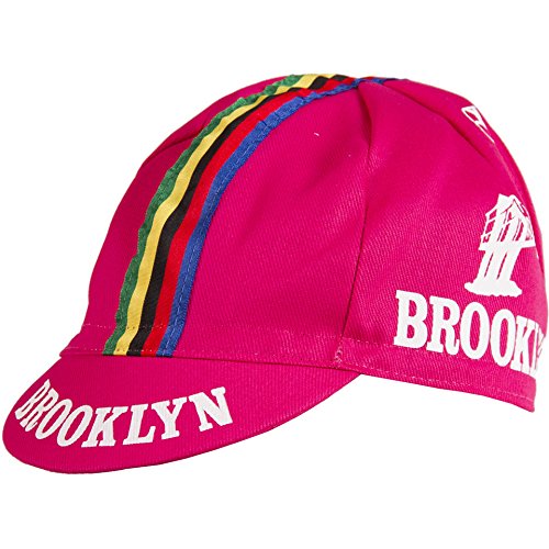 Giordana Brooklyn Team Cycling Cap - World Stripes - coca-Brok (Diva Pink w/World Stripes - one Size)