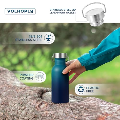 Bouteille d'eau acier inoxydable Volhoply paroi simple 304