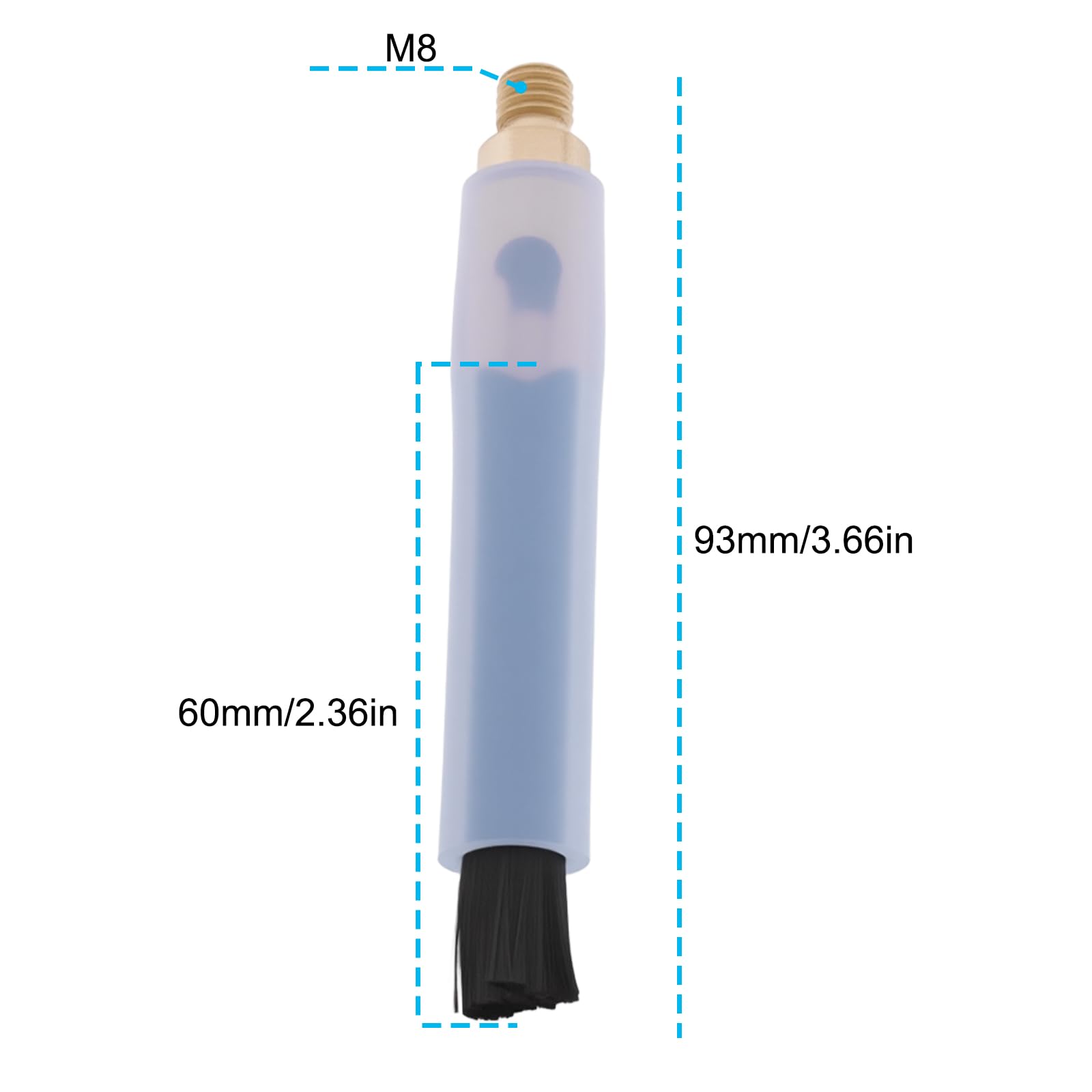 Be In Your Mind 3Pcs M8 Copper Head Weld Brushes for Weld Seam Bead Joint Cleaning Polishing Machine Welding Seam Cleaner - Image 3