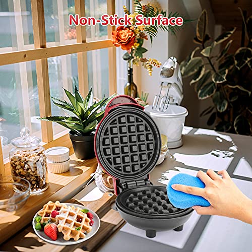 FOUVIN Waffeleisen Maschine Mini, 4.80 3.46 in Edelstahl 350W Haushalts Elektrischer Kuchen Hersteller für Pfannkuchen… – Bild 6