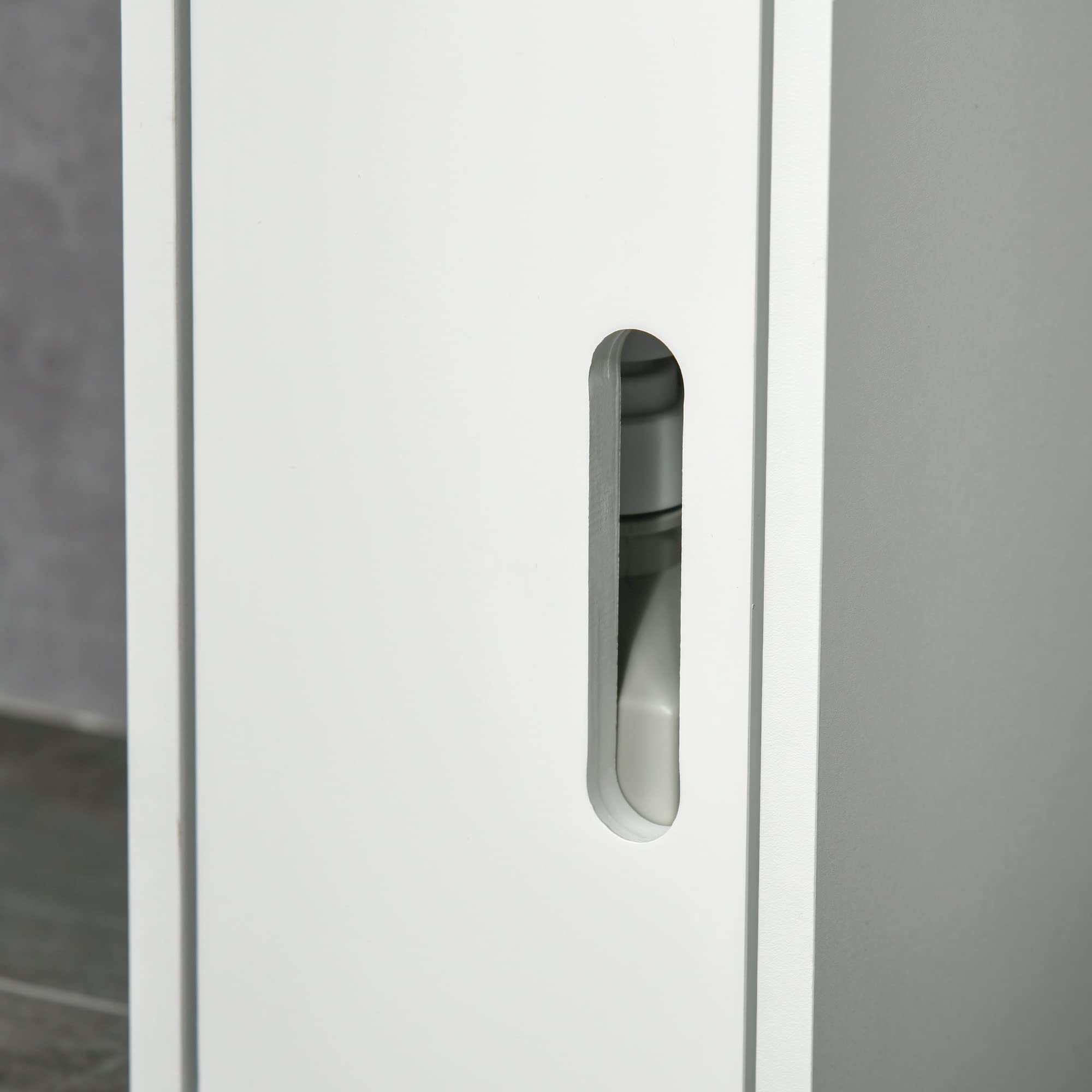 kleankin Meuble Colonne de Salle de Bain Armoire Toilette Haute avec étagères et placards - 15 x 17 x 120 cm - Blanc
