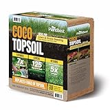 PlantBest Coco Topsoil Compressed Block for Grass Seeding – Lightweight & Easy to Carry, Expands When Hydrated, Peat-Free Coco Soil for Establishing Lawns, Overseeding and Patch Repair